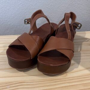 Brown Leather Women's Sandals